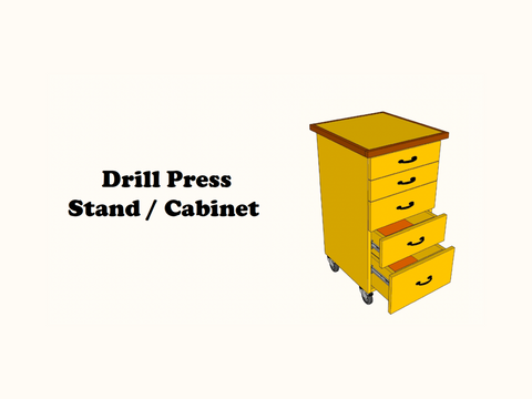 Drill Press Stand/Cabinet Build Plan PDF