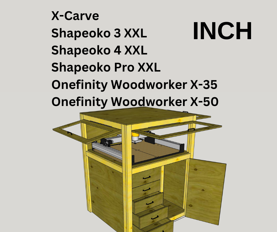 Shapeoko 4 XXL/Shapeoko Pro XXL/Onefinity Woodworker X-35/Onefinity Woodworker X-50/X-Carve/Shapeoko 3XXL (INCH)