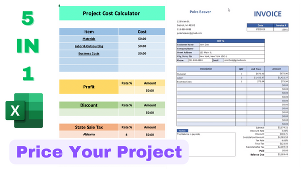 Project Price Calculator | Ultimate Version ( Excel )