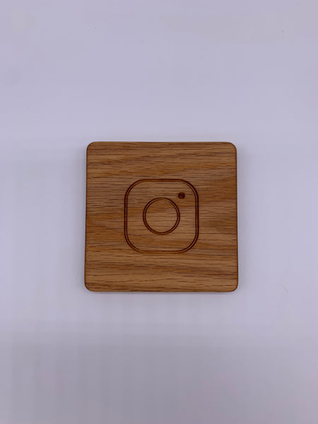 Social Media Coasters (Single,Sets of 4 & 6, Customizable)