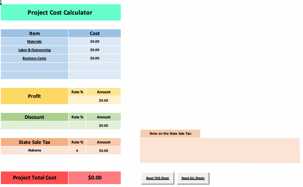 Project Price Calculator | Ultimate Version ( Excel )